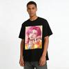 Trendy Pink Hair Anime Boy Print T-shirt Unisex Loose Casual Short Sleeve Top For Teens Pure cotton T-shirt