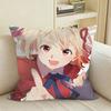 Chisato Anime Lyco Reco Merch Square Sofa Pillow Cover Solid Color Living Room Home Decor Cushion Case