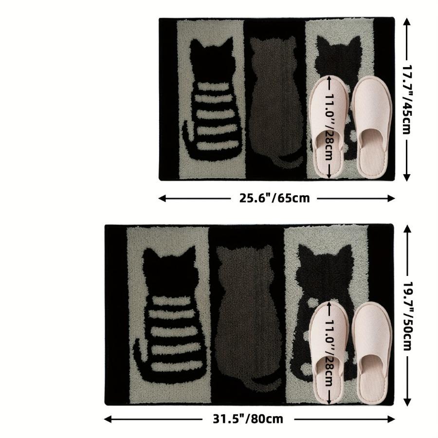 Quick-Dry Microfiber Cat Bath Mat – Absorbent, Non-Slip, Decorative Rug for Home Comfort