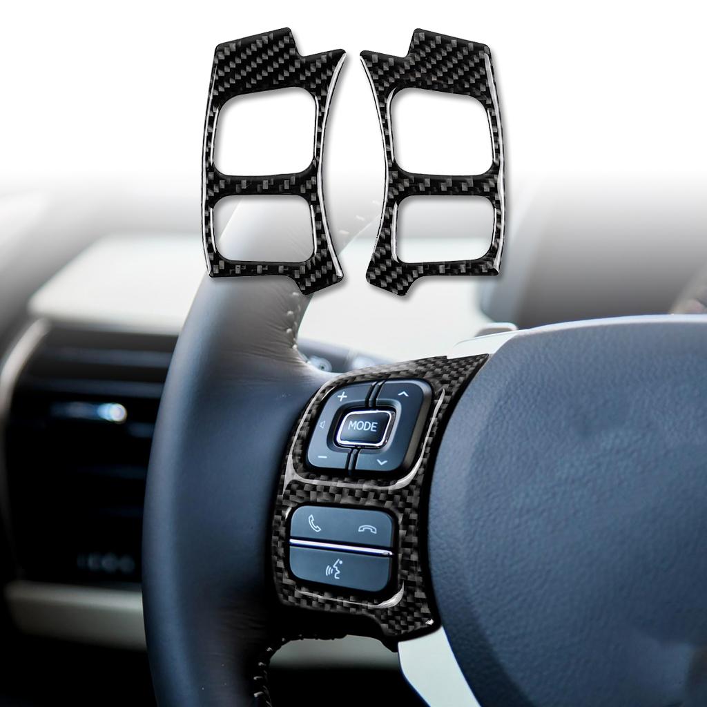 Carbon Fiber Car Accessories Driver Wheel Button Panel Interior Cover Modified Trim Sticker For Lexus IS250 IS350 300H 2013-