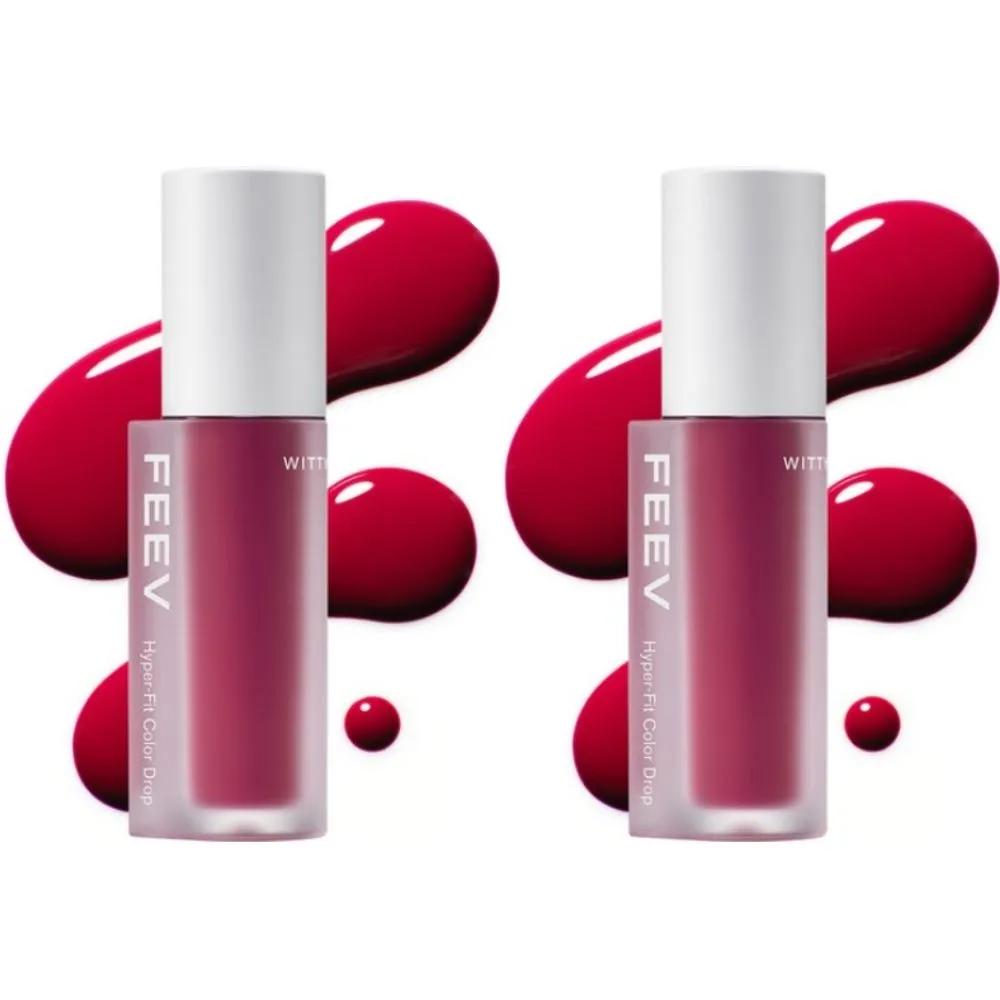 FEEV Lip Tint Hyper Fit Color Drop Cool Tone Witty Plum x2