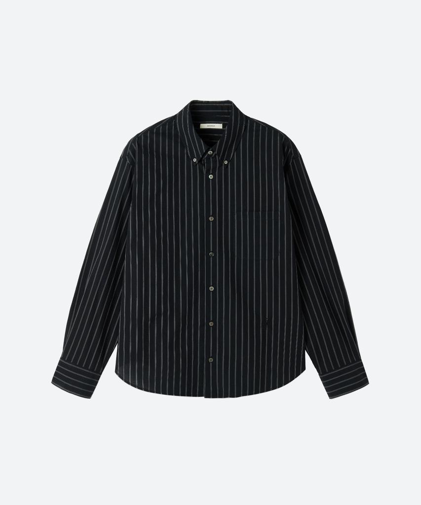 MOONSUN Unisex, Quiet Stripe Shirt / Black
