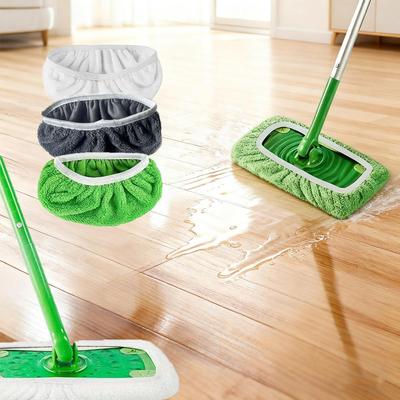 Strong Grip Mop Refills Microfiber Pad for Flat Mop Washable & Reusable Streak-Free Cleaning Cloth for All Floors