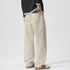Casual pants men's clothing autumn and winter new men's high-end pure cotton old money machete pants high-end wide legs