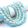 11-55pcs/lot Multiple Size Oval Turquoise Stone Beads Seed Beads Loose Spacer Beads For Jewelry Making DIY Bracelet Necklace