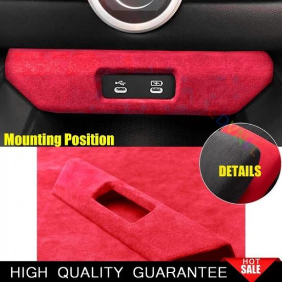 Central Console USB Socket Control Panel For Honda Accord -2024 Red Suede