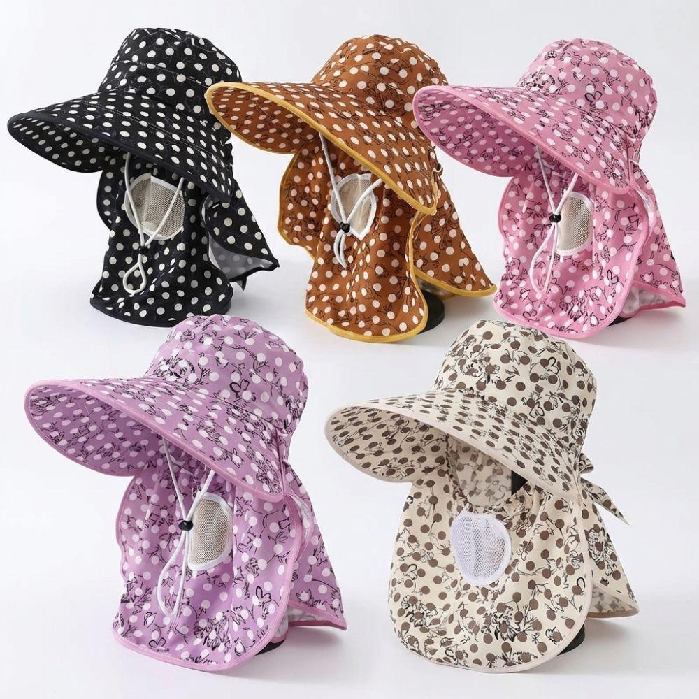 Breathable Tea Picking Work Hat UV Protection Fisherman's Hat Face Mask Sun Hat  Summer Outdoor