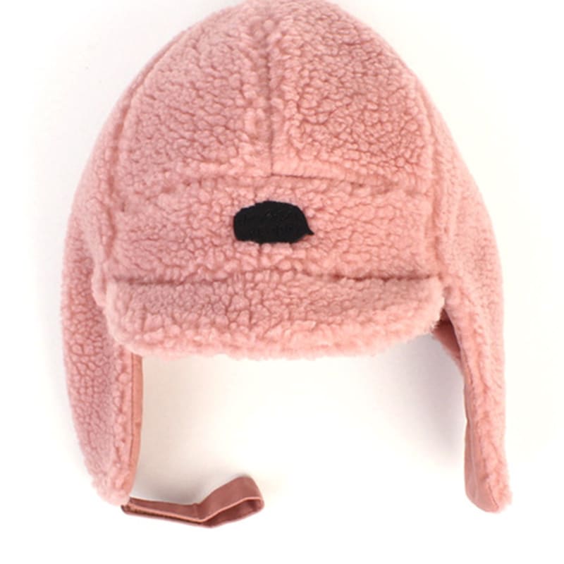 Universal Chemistry Short Brim Pink Fleece Earflap Cap Balaclava