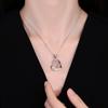 S925 Sterling Silver Heart Rose Pendant Necklace - Love You Forever Valentine's Day Gift