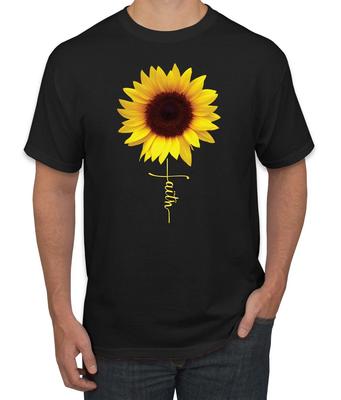 Sunflower Christians Faith Cross Christian Men Graphic T- Shirt