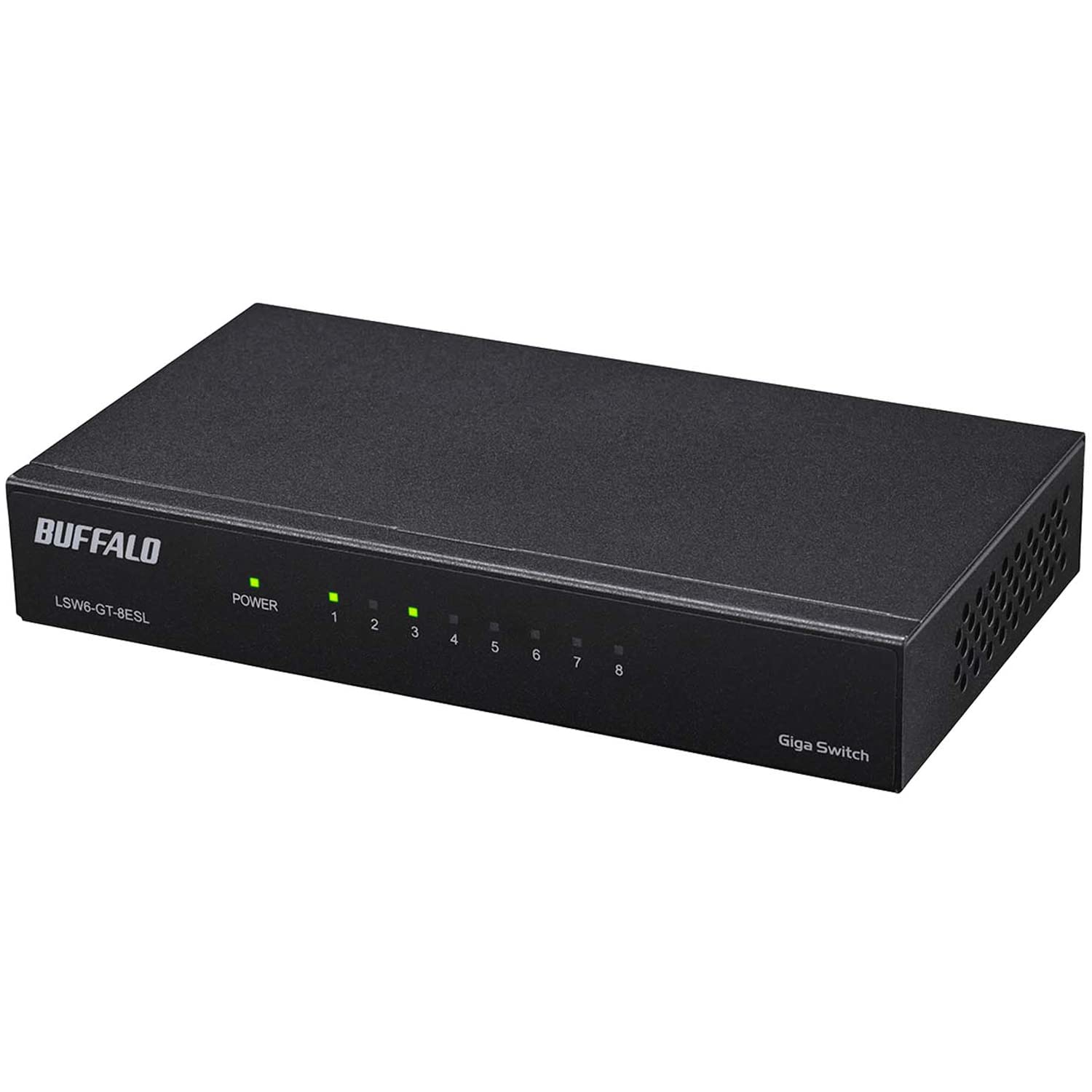 

Buffalo 8 Port Switching Hub Giga Metal Housing Simple Package Wall Mounting Compatible LSW6-GT-8ESL/NBK чорний