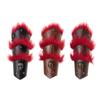Mittelalterlicher Ritterarmreif mit roter Pelzverkleidung, antikes Totenkopf-Design, PU-Leder-Armschutz für Cosplay-Partys und Rollenspiele