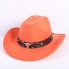 Beliebte europäische und amerikanische Mode OL-Stil einfarbiger Cowboyhut Herren und Damen High-End Zylinder Jazzhut Filzhut