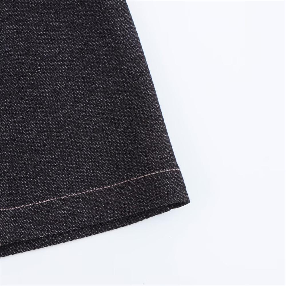 2025 Spring Women's Round Neck Sleeveless Denim-Effect Dress