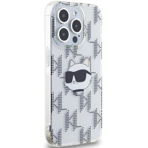 Karl Lagerfeld Klhcp15Lhklpcht Iphone 15 Pro 6.1 Transparent Hardcase Iml Choupette Head & Monogram