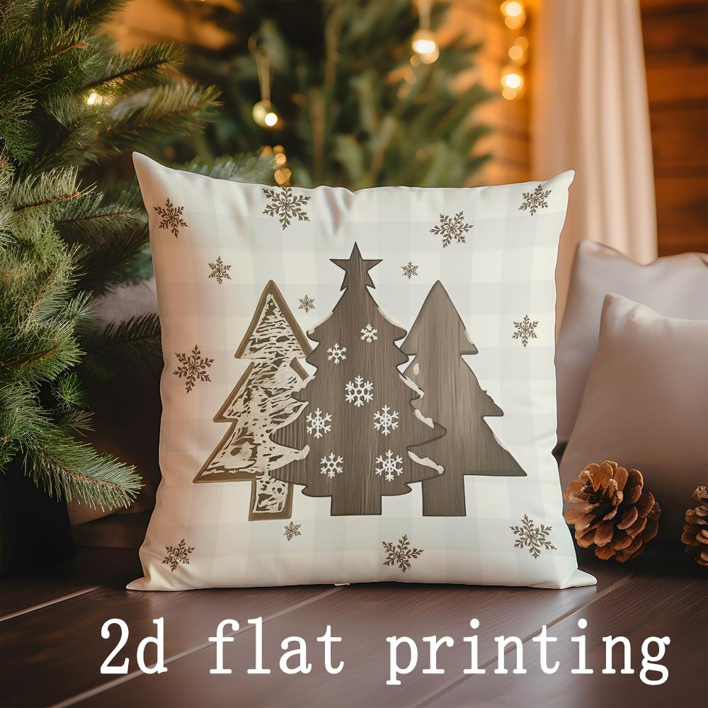 

Домашний декор Счастливого Рождества Декоративные наволочки Набор Узор Наволочка для подушки Подходит для дивана Спальни Автомобиля Наволочка 16x16Inch