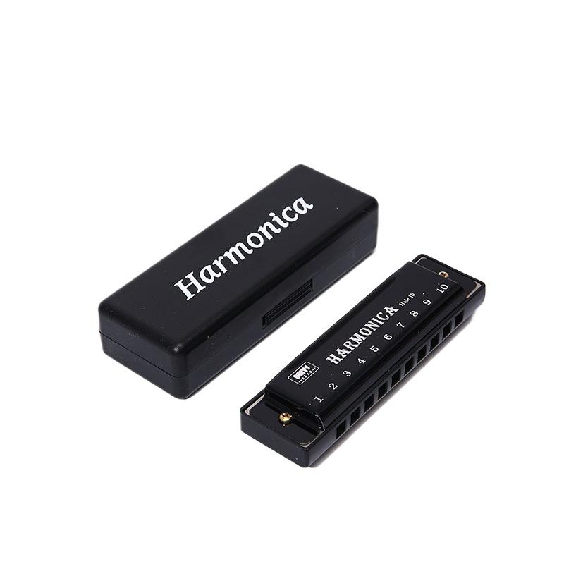 Harmonica Key of C 10 Hole Diatonic Harmonica C with Case for Beginner Students Kids Gift with Case чёрный