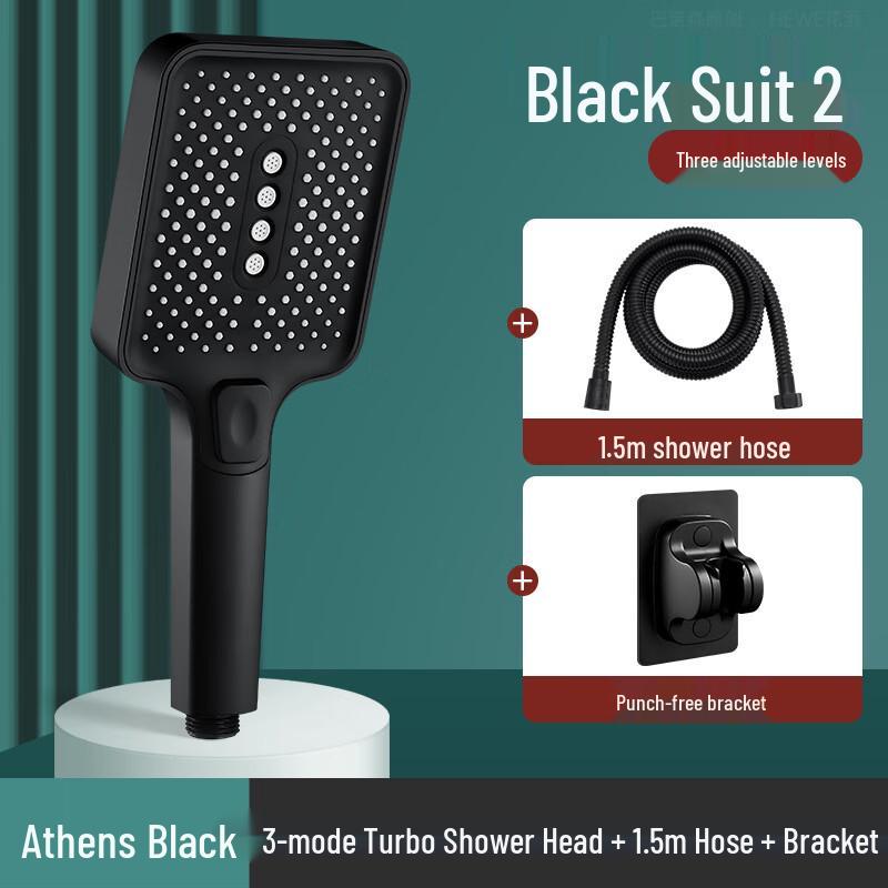 TLXT Home Handheld Square Shower Head Set