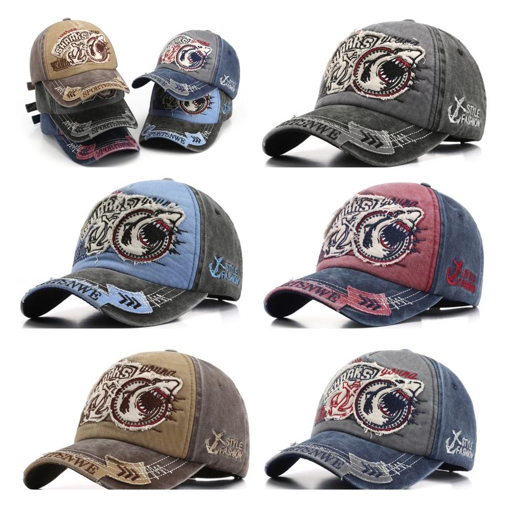Embroidered Vintage Baseball Cowboy Cap Sun Protection Hat Fishing Running Gift
