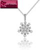 925 Sterling Silver Snowflake Pendant Clavicle Necklace - Christmas Jewelry Gift