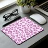 Pink Leopard Print Mouse Pad 18x22 Small Laptop Computer Office Table Mats PC Gaming Esport MousePad HD Non-Slip Rubber Desk Mat