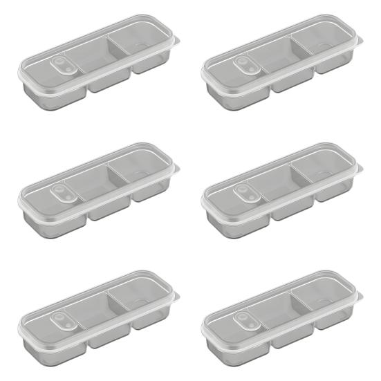 1/3/6Pcs Food Fruit Storage Box Multiple Compartments BPA Free Transparent Design Portable Refrigerator Freezer Organizer