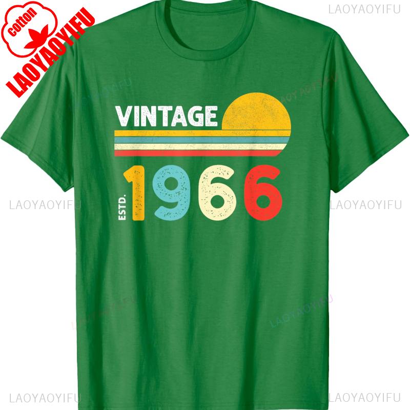 Vintage Nostalgia TShirt High Quality Cotton Crewneck Printed Tshirt Tops Allmatch Casual Style Regular Short Sleeve