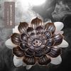 RICISUNG Incense Burner, Lotus Flower Incense Holder, Alloy Incense Burner, Incense Stick Holder, Buddhist Altar Plate, Incense Stand, Incense Stick