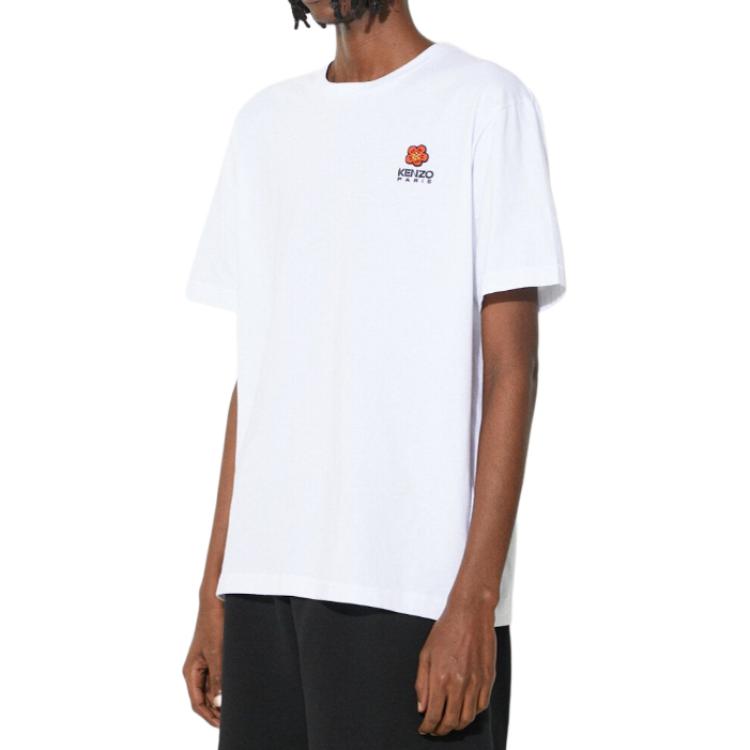 KENZO T-Shirts Men's White Crew Neck Moderate Straight Fit FC65TS4124SG0-01