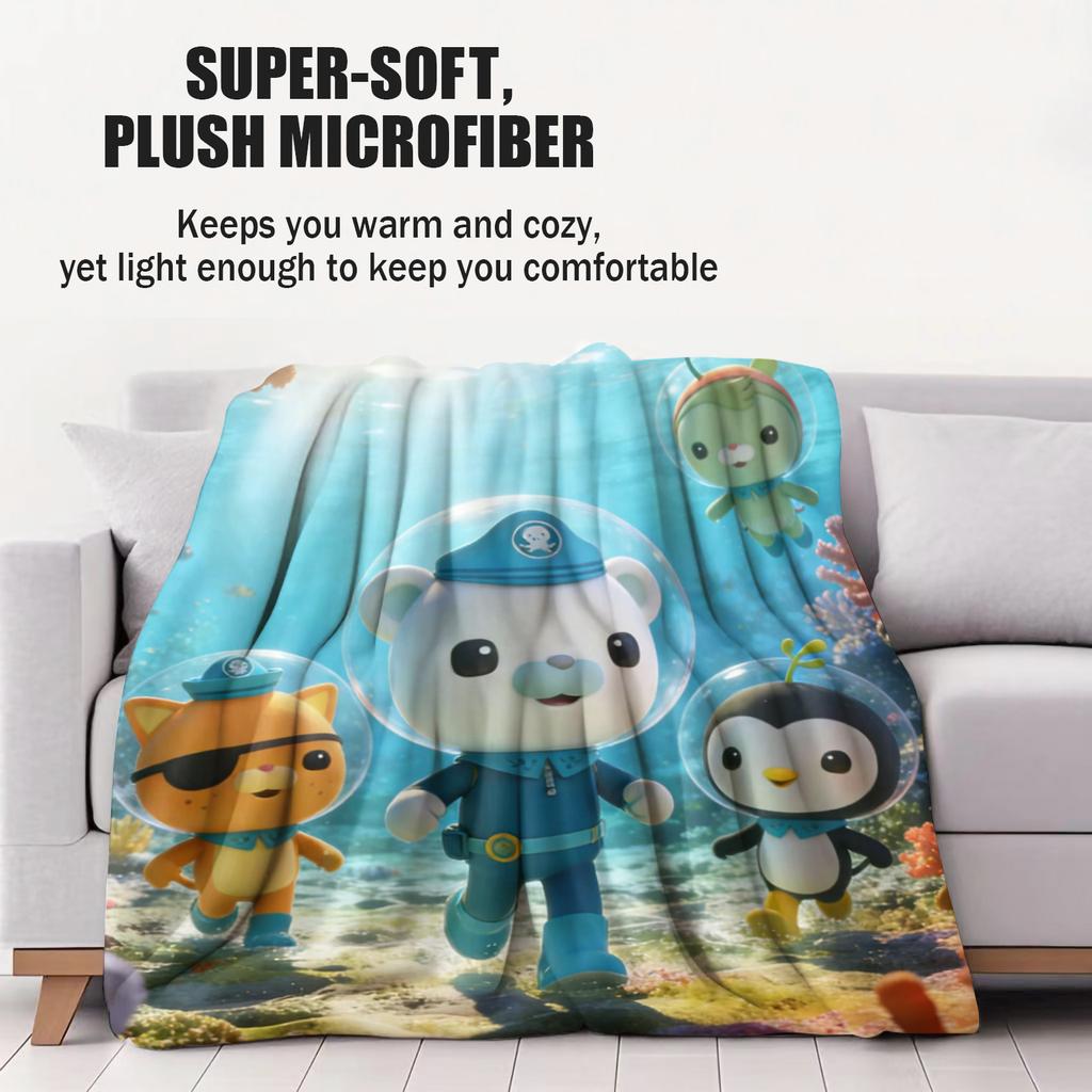 Koc Octonauts Podwodna Przygoda Na Cały Rok Miękki Wygodny Do Łóżka Sypialni Pokoju Studenta Sofy Lunchu Kempingu Dekoracja Pokoju Studenta Prezent