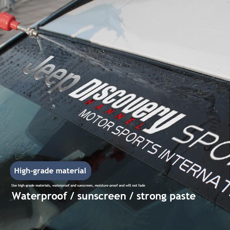 CNB1 1Pcs Car Sticker Front Windshield Decorative Decal For Jeep Grand Cherokee Wrangler JK Gladiator Compass Renegade Avenger Recon