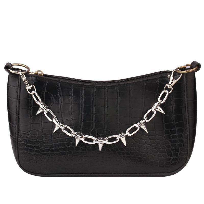 Gothic Punk Detachable Bag Chain Set With Multiple Cool Charm Designs For Handbag Decor Y2K Alt Style Daily Wear