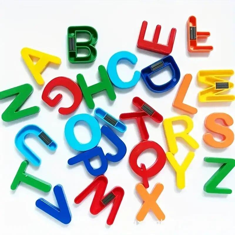 1 Set of Magnetic 26 English Alphabet Stickers, Magnetic Digital Refrigerator Stickers, Educational CHILDREN'S Toy Teaching Aids