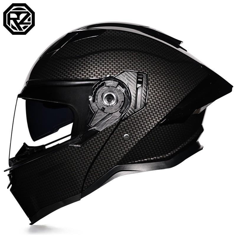DOT ECE Certified Full Face Motorcycle Helmet Men Women ABS Shell Flip-Up Visor All-Season Use