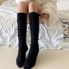 Keep Warm Knee-high Socks Solid Color Calf Socks Fashion Long Tight Socks  Fall Winter