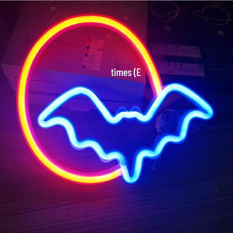 LED Neon Decorative Lights: Cloud, Lightning, Musical Notes, Moon, Bat