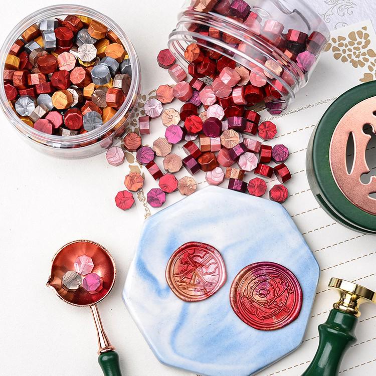 Retro Metallic Sealing Wax Beads for Wedding Invitation Envelopes