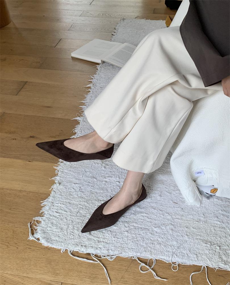 French temperament thin heel pointed single shoes women's shoes spring and autumn new niche leopard print light mouth with skirt high heels women