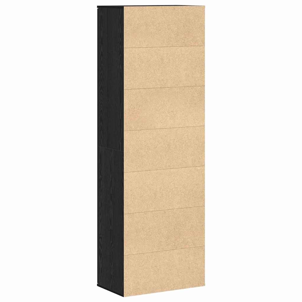 Highboard in Black Oak Look 60 x 35 x 180 cm Particleboard