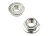 POSH FAITH Motorcycle Supplies Flange Nut Stainless Steel 2 Pieces