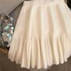 MIU Style 2025 Fall/Winter Knit Pleated A-Line Mini Skirt - Versatile and Slimming
