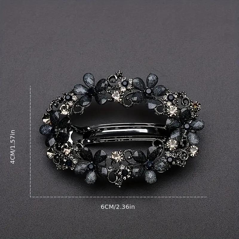Fermaglio per capelli barrette vintage elegante a forma di fiore da 3 pezzi per donne e ragazze, perfetto per code di cavallo e trecce