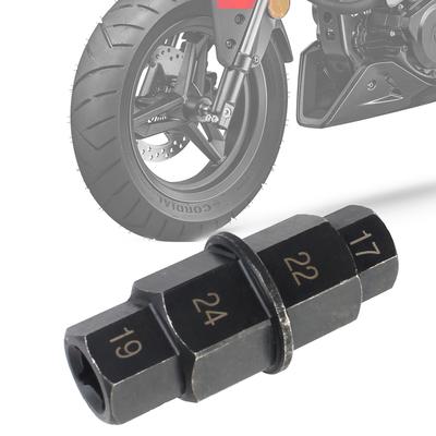 Sechskant-Achswerkzeug für Motorräder, Reifendemontage, multifunktional, Mehrzweck, 17 19 22 24 mm, professionell, 4-in-1, rostfrei, vielseitig, langlebig, 3/8 Zoll