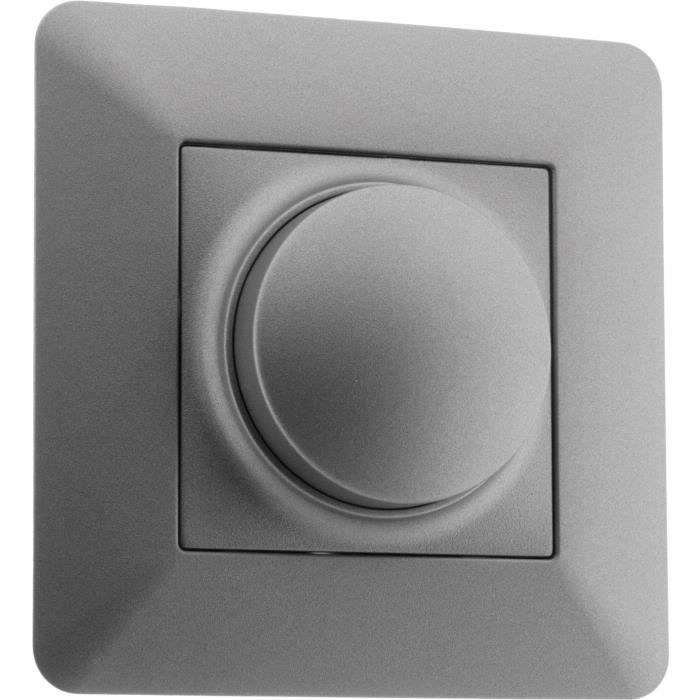 Variateur Rotatif Compatible LED 16A Titanium - Artezo - Zenitech