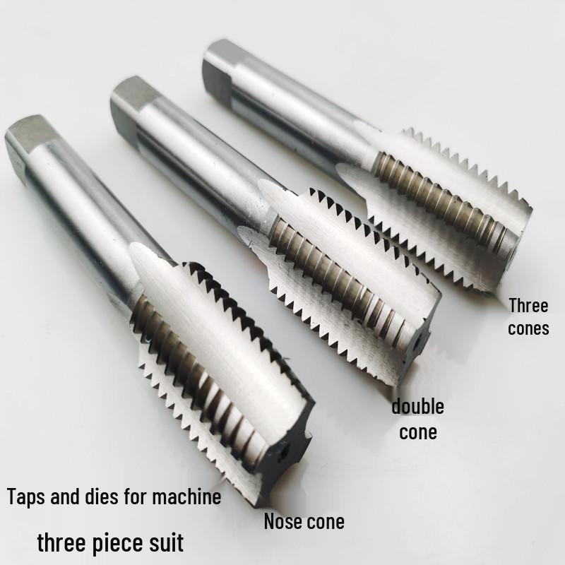 W6542 High-Speed Steel 3-Piece Tap Set: Taper, Plug, Bottoming Taps (M3-M60)