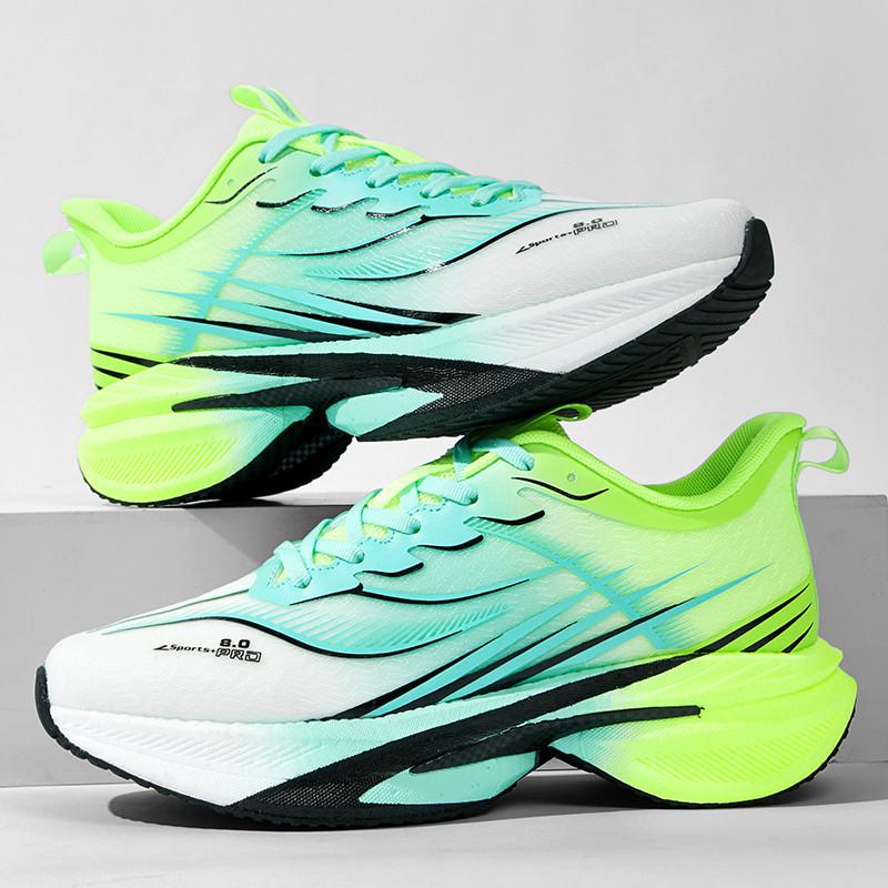 Men's shoes summer new carbon board running shoes sole light soft shock absorption trend versatile casual sports shoes