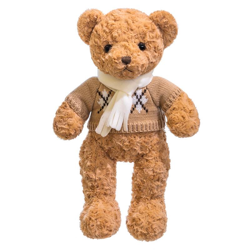 New Scarf Teddy Bear Doll Sweater Teddy Bear Plush Toy Children's Doll Mall Gift