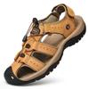 Men's Summer Leather Sandals: Breathable, Non-Slip Outdoor Beach Shoes