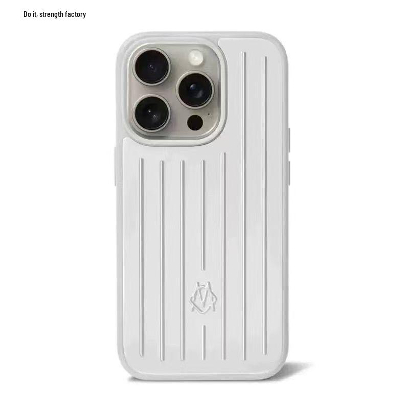 

Aluminum Alloy Magnetic Suction Phone Case for iPhone - High-End Feel, Compatible with Apple/Black Suitcase. iPhone 16 Pro