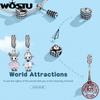 WOSTU Dangle Charm Fit Original DIY Bracelet Pendant 100% 925 Silver Boys Girls Beads For Women Fashion Jewelry Gift